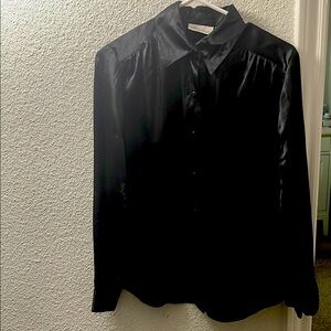 Black Satin Men's Shirt